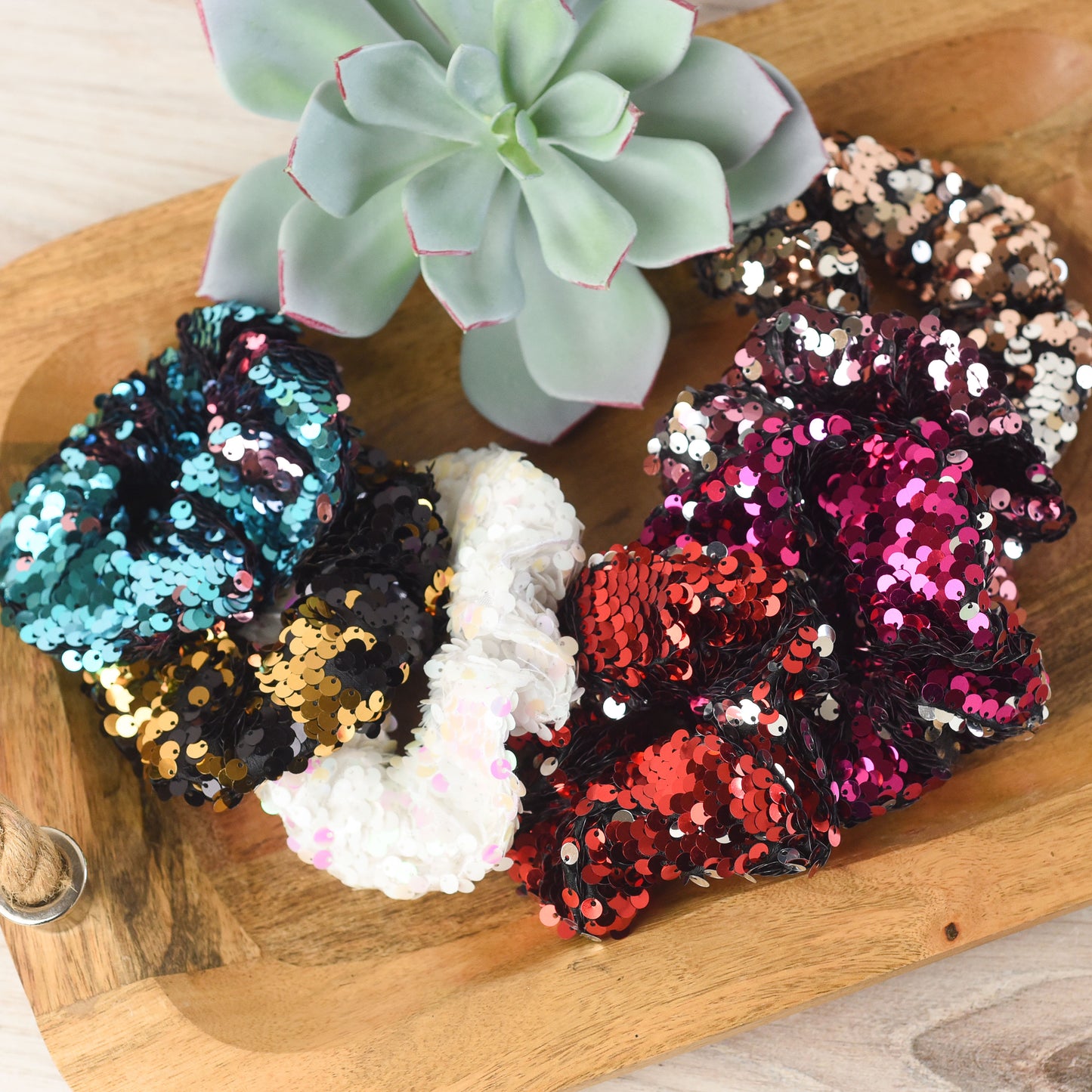 Sequin Hair Scrunch Set (mixed set of 10)