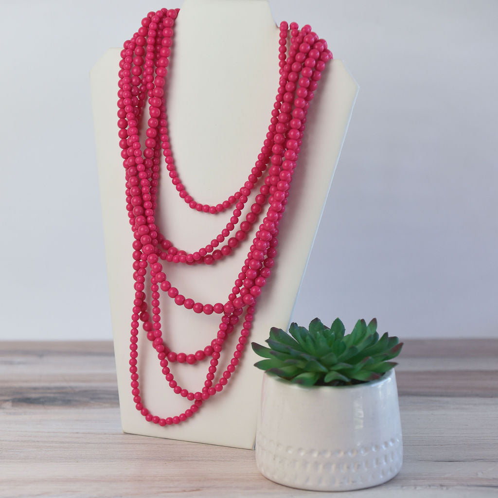 Glory Multi Strand Beaded Statement Necklaces