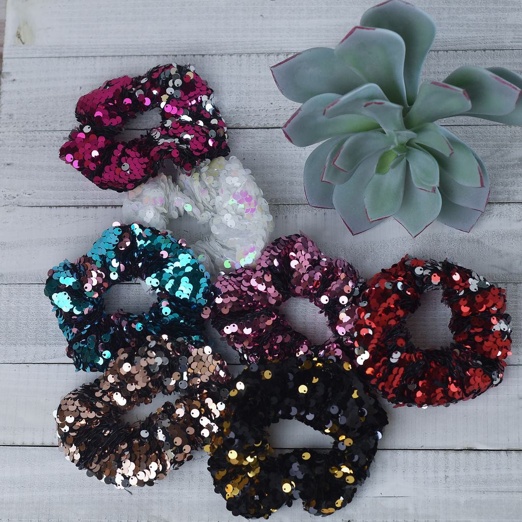 Sequin Hair Scrunch Set (mixed set of 10)